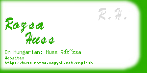 rozsa huss business card